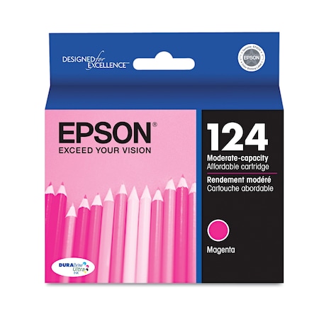 Epson T124320S, 124, DURABrite Ultra Ink, Magenta T124320-S